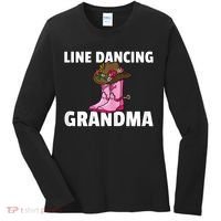 Womens Line Dance Grandma Country Music Dancing Dancer Women's Long Sleeve Shirt thumb 0