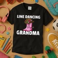 Womens Line Dance Grandma Country Music Dancing Dancer Kids T-Shirt thumb 3