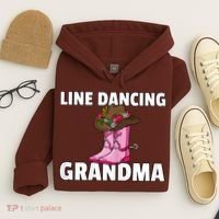 Womens Line Dance Grandma Country Music Dancing Dancer Hoodie thumb 4