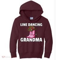 Womens Line Dance Grandma Country Music Dancing Dancer Kids Hoodie thumb 0