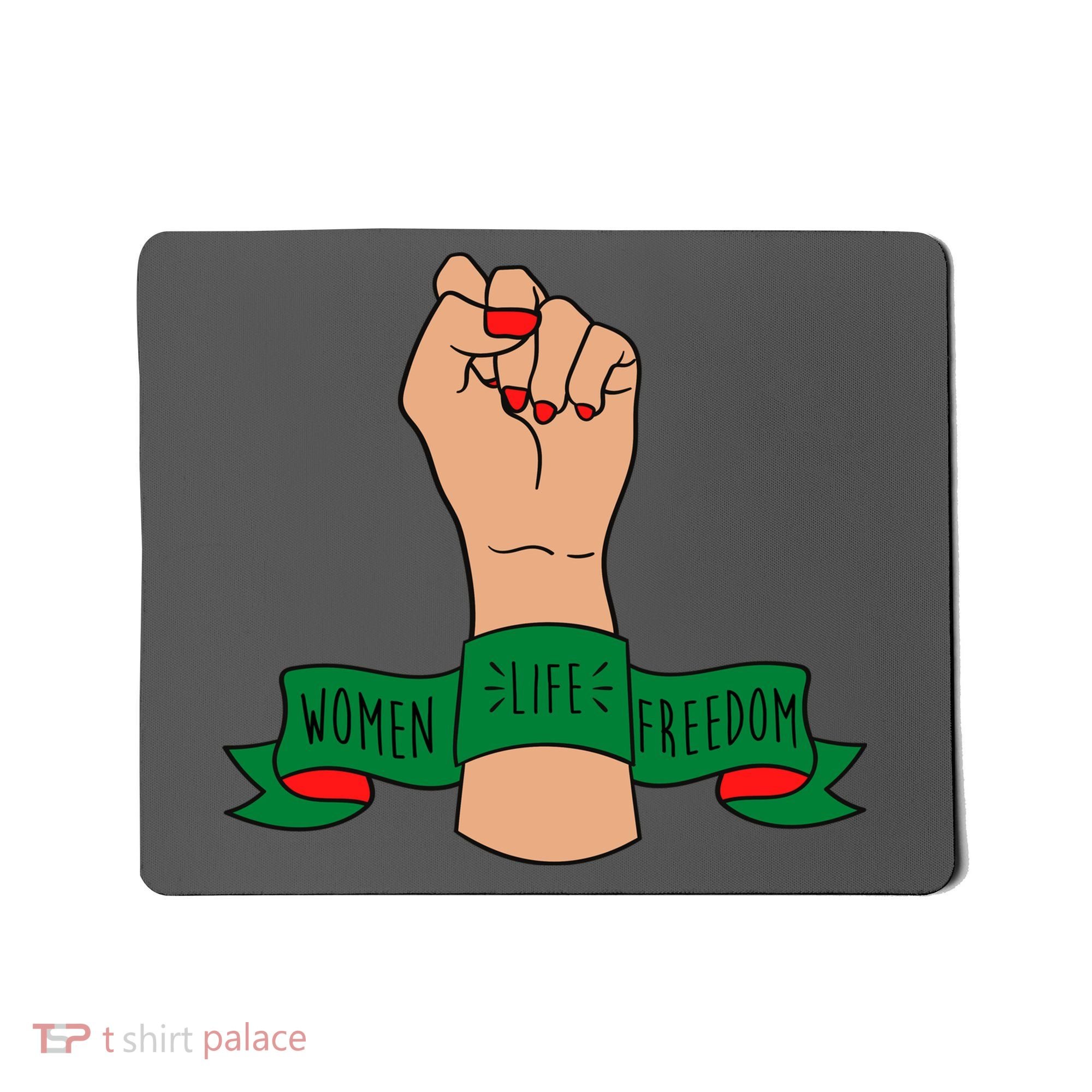 Women Life Freedom Iran Power Fist Mousepad