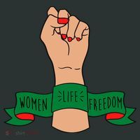 Women Life Freedom Iran Power Fist Baby Bodysuit thumb 2