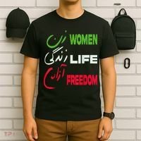 Women Life Freedom Zan Zendegi Azadi Farsi Support Iran T-Shirt thumb 6