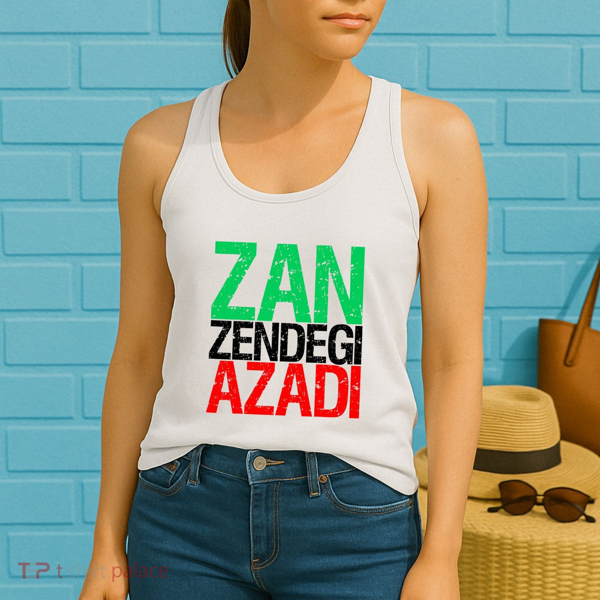 Woman Life Freedom Iran Zan Zendegi Azadi Persian Women's Tank Top