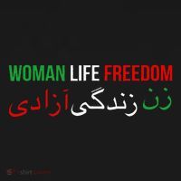 Woman Life Freedom Iran English Persian Protest Slogan Women's Hoodie thumb 2