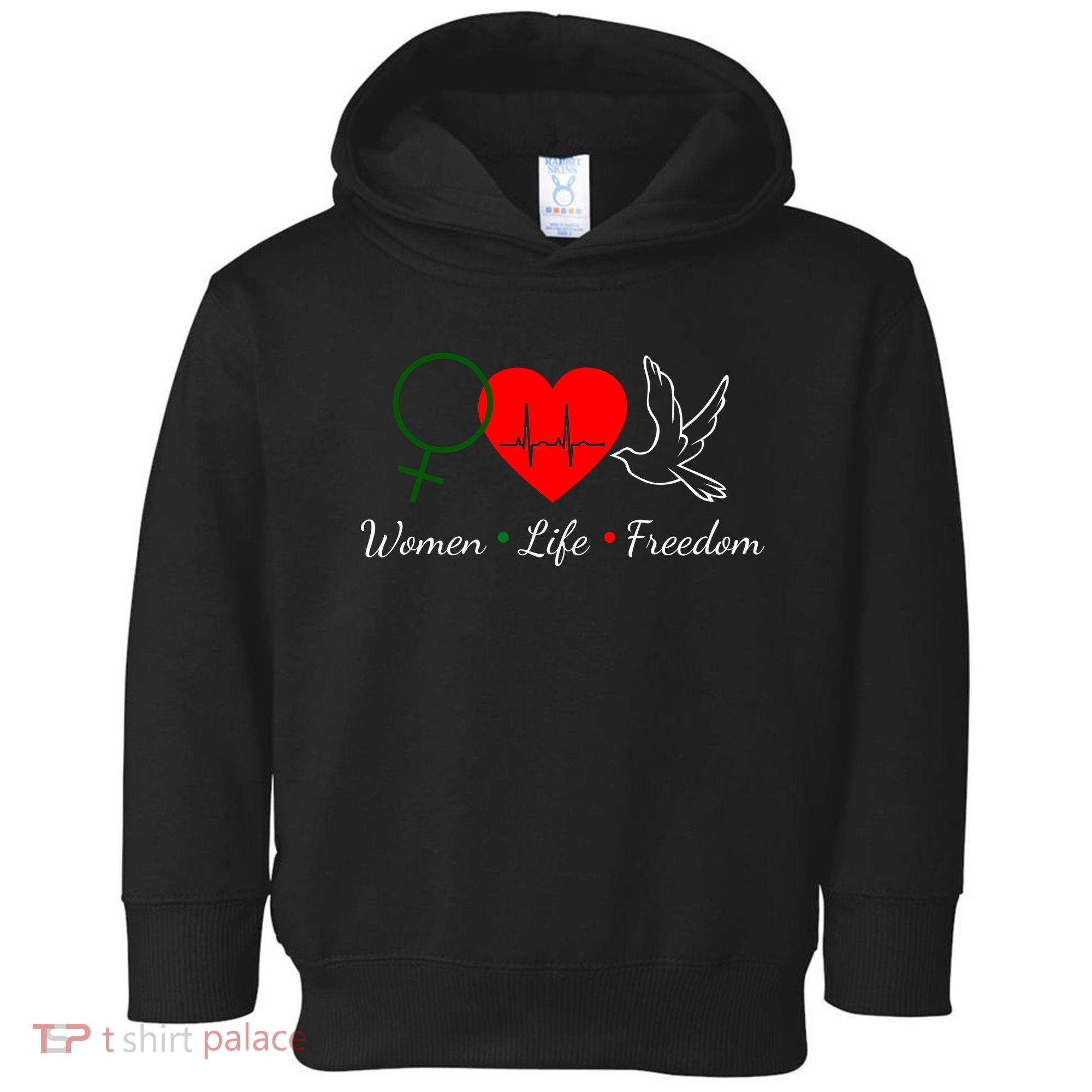 Women Life Freedom Equality Toddler Hoodie