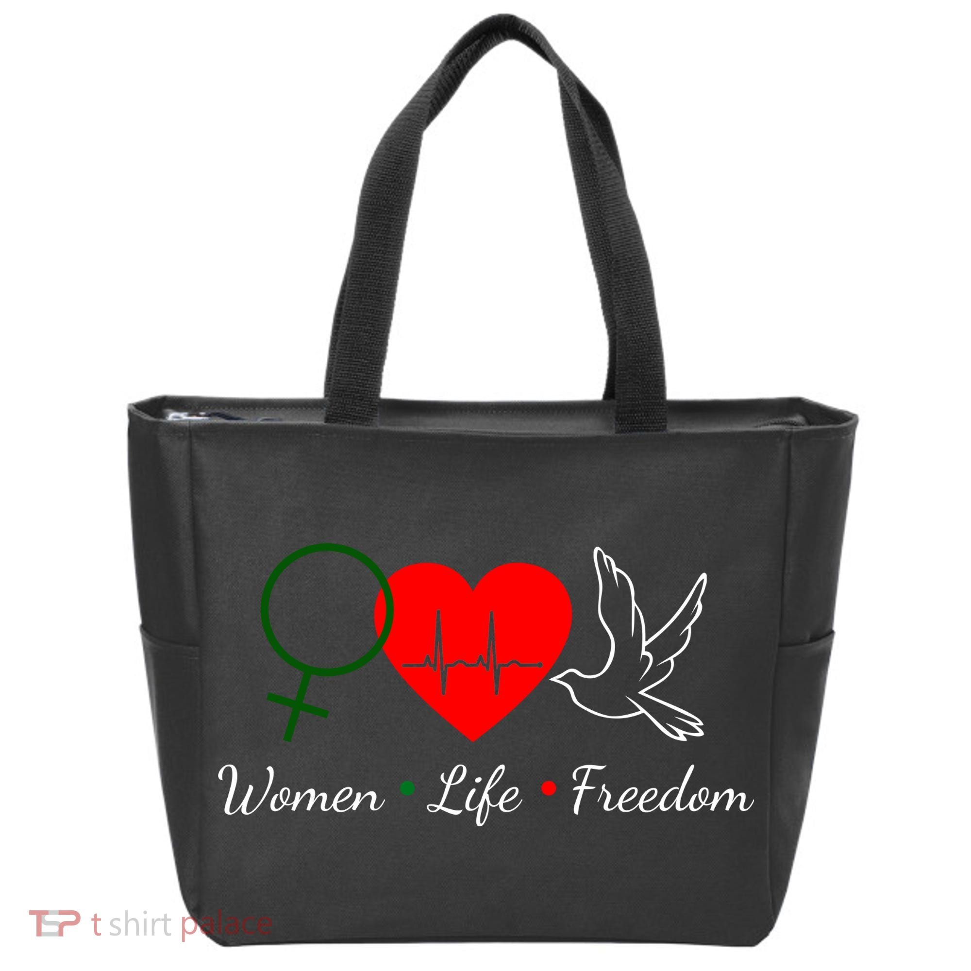 Women Life Freedom Equality Tote Bag