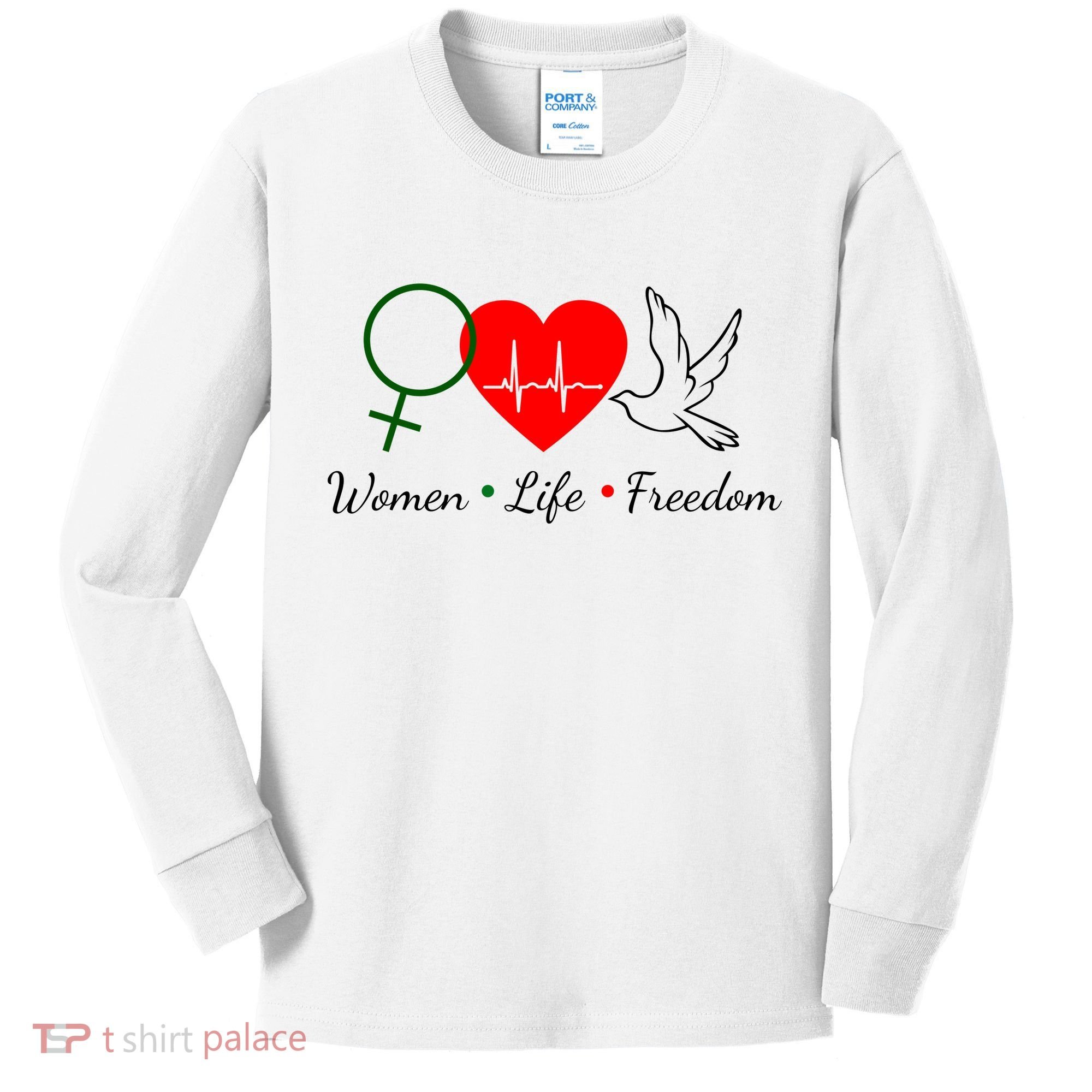 Women Life Freedom Equality Kids Long Sleeve Shirt