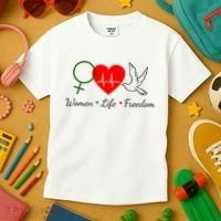 Women Life Freedom Equality Kids T-Shirt thumb 3