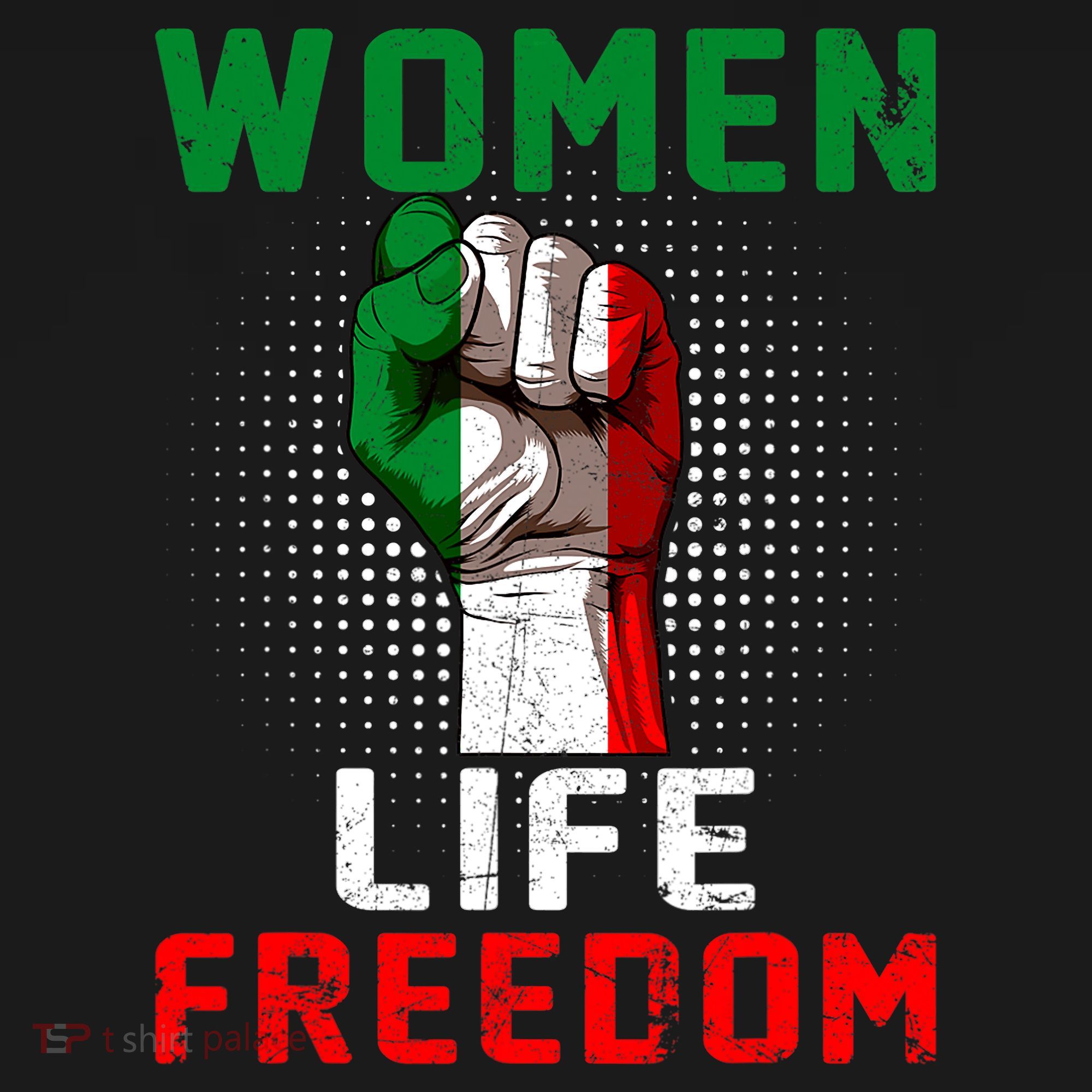 Women Life Freedom Stand With Women Iranian Flag Raised Hand Women's Tank Top