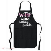 Wine Lover Funny WTF Wine Tasting Friends Drinking Wine Apron thumb 0