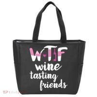 Wine Lover Funny WTF Wine Tasting Friends Drinking Wine Tote Bag thumb 0