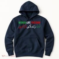 Woman Life Freedom Iran English Persian Protest Slogan Hoodie thumb 0