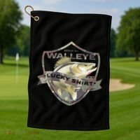 Walleye Lucky Funny Accessories To Walleye Fishing Golf Towel thumb 1