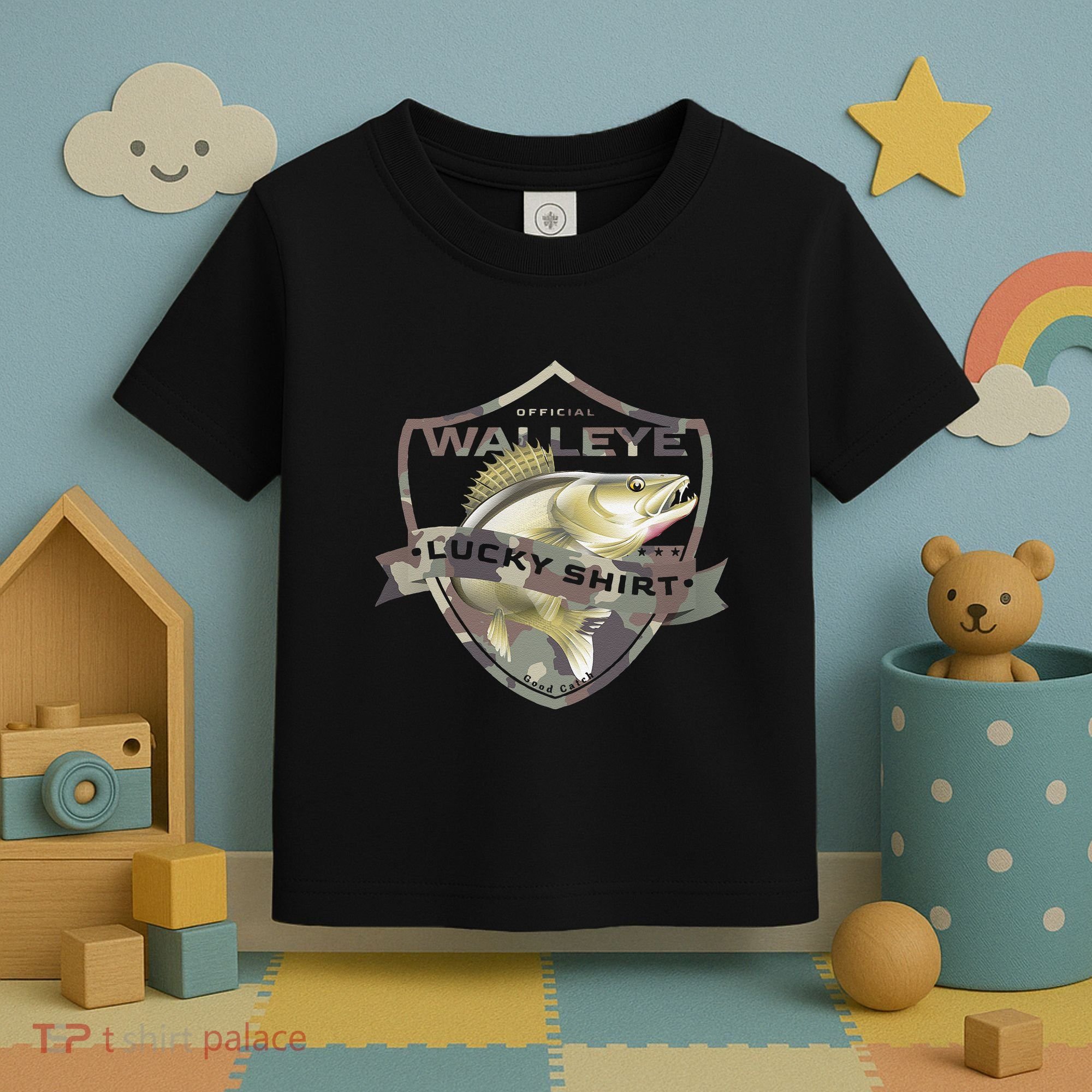 Walleye Lucky Funny Accessories To Walleye Fishing Toddler T-Shirt