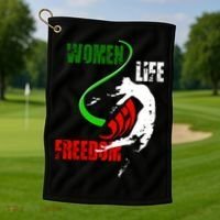 Women Life Freedom Iran Protest Golf Towel thumb 1