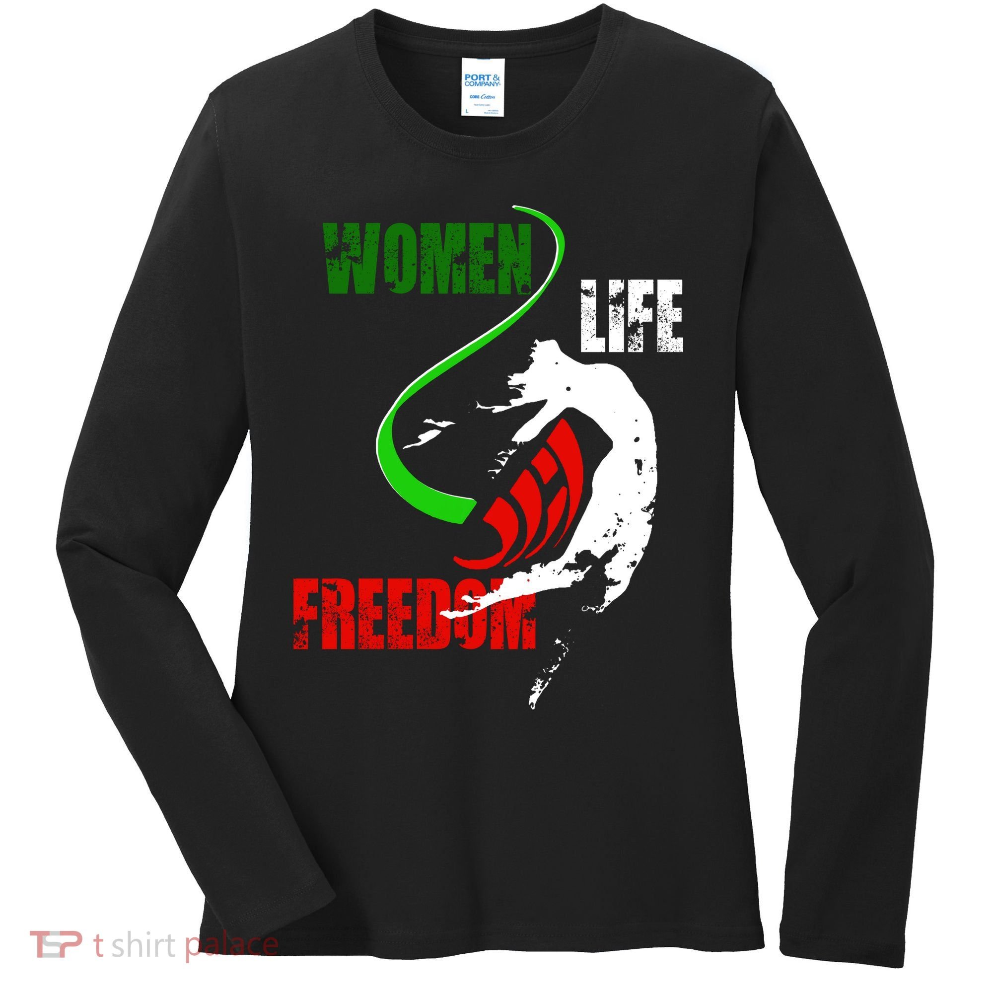 Women Life Freedom Iran Protest Women's Long Sleeve Shirt