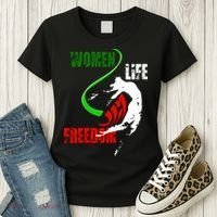 Women Life Freedom Iran Protest Women's T-Shirt thumb 3