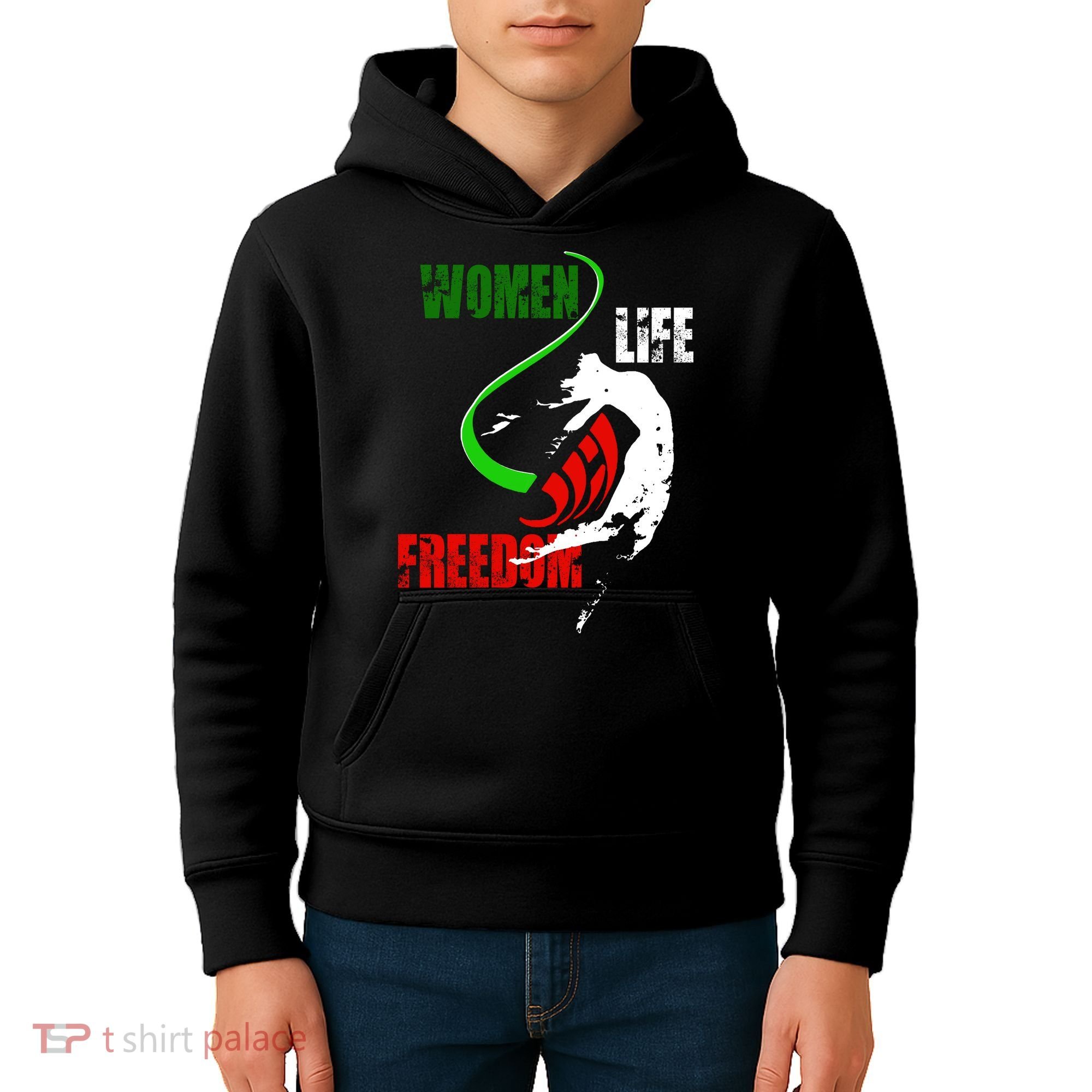 Women Life Freedom Iran Protest Kids Hoodie
