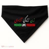 Women Life Freedom Support Persian Zan Zendegi Azadi USA-Made Doggie Bandana thumb 0