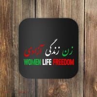 Women Life Freedom Support Persian Zan Zendegi Azadi Coaster thumb 0
