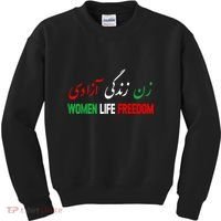 Women Life Freedom Support Persian Zan Zendegi Azadi Kids Sweatshirt thumb 0