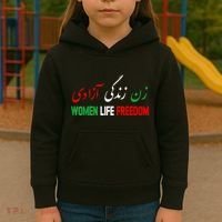 Women Life Freedom Support Persian Zan Zendegi Azadi Kids Hoodie thumb 3
