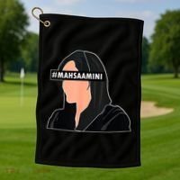 Women Life Freedom Iran #Mahsa Amini Golf Towel thumb 1