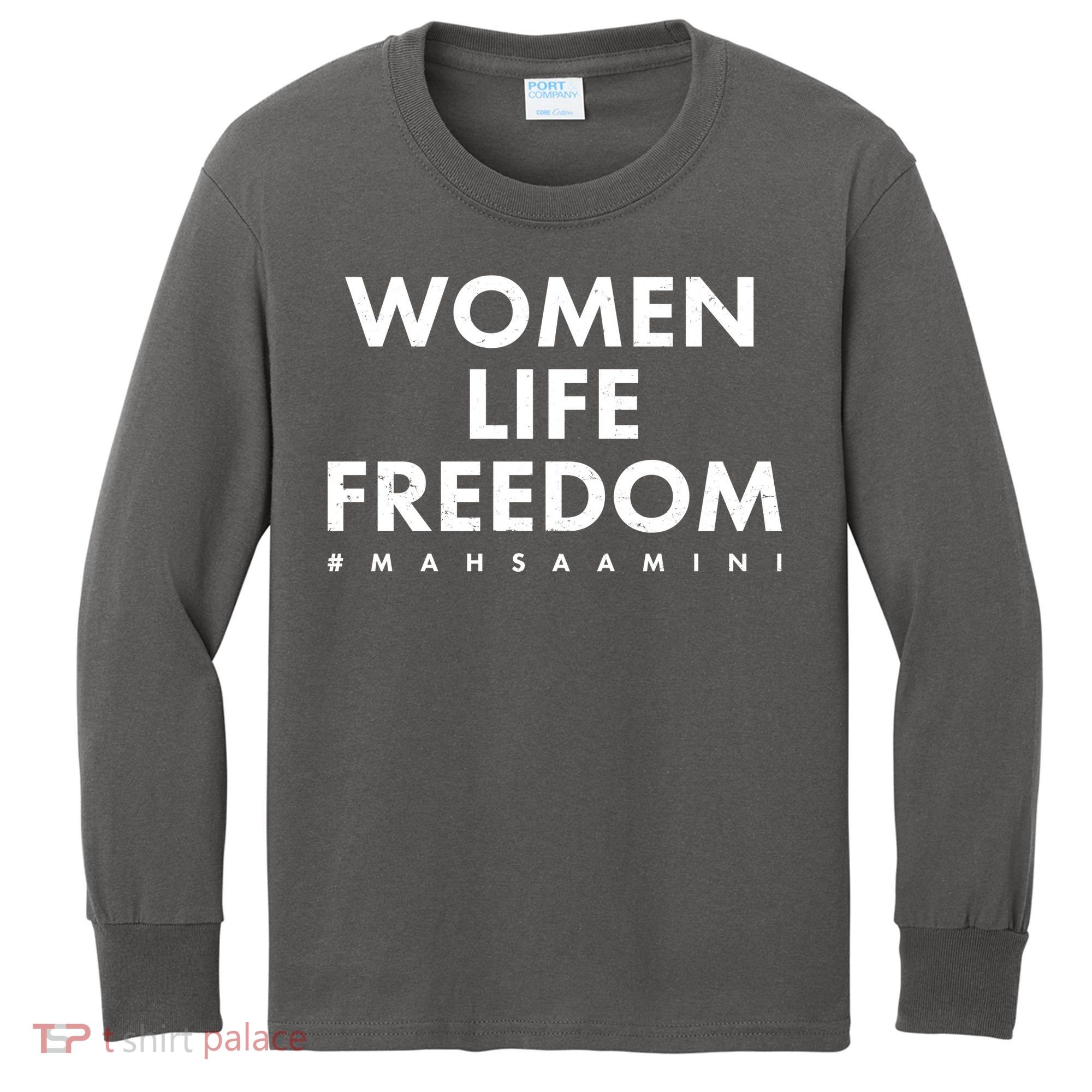 Women Life Freedom #Mahsa Amini Kids Long Sleeve Shirt