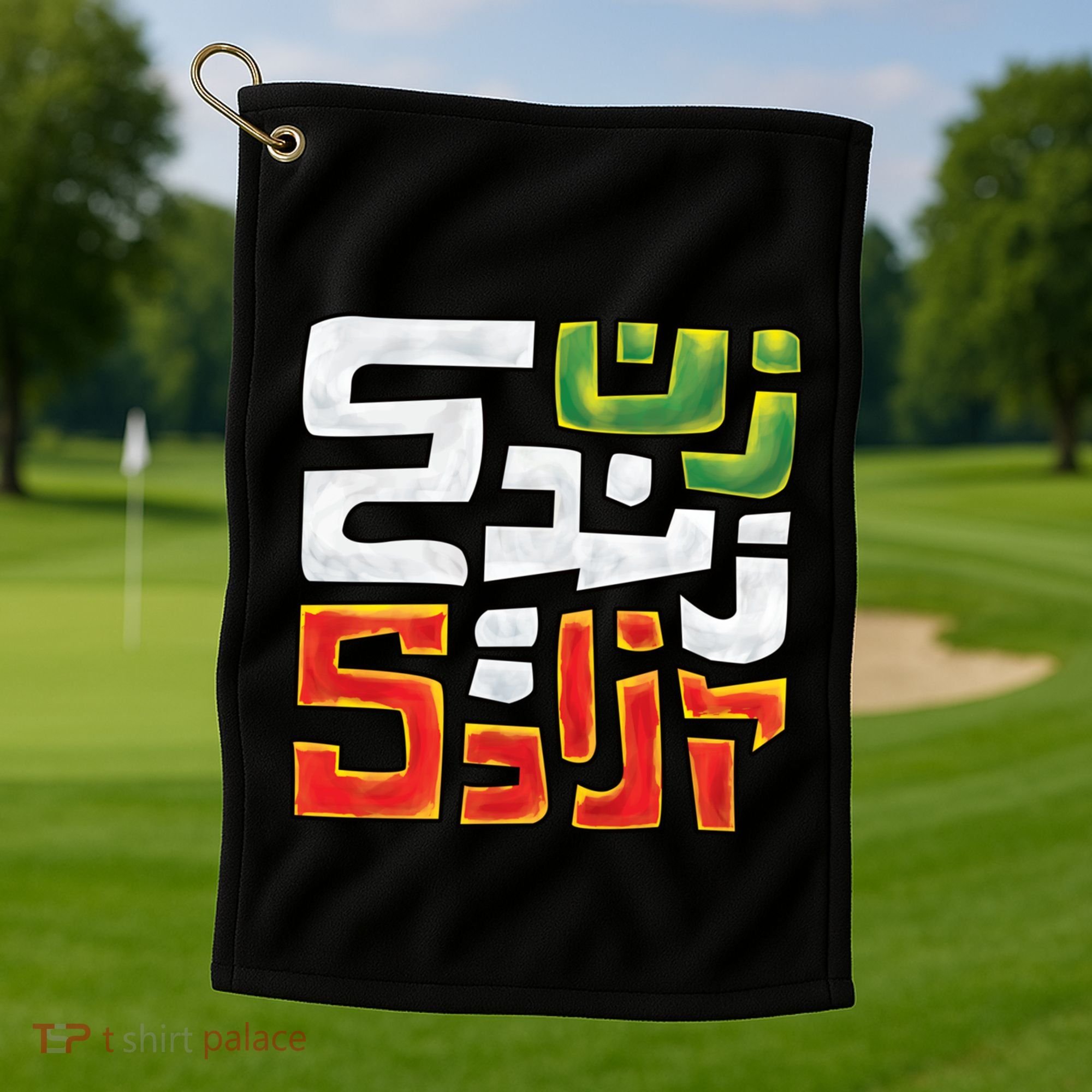 Wo Life Freedom Support Persian Zan Zendegi Azadi Gift Golf Towel