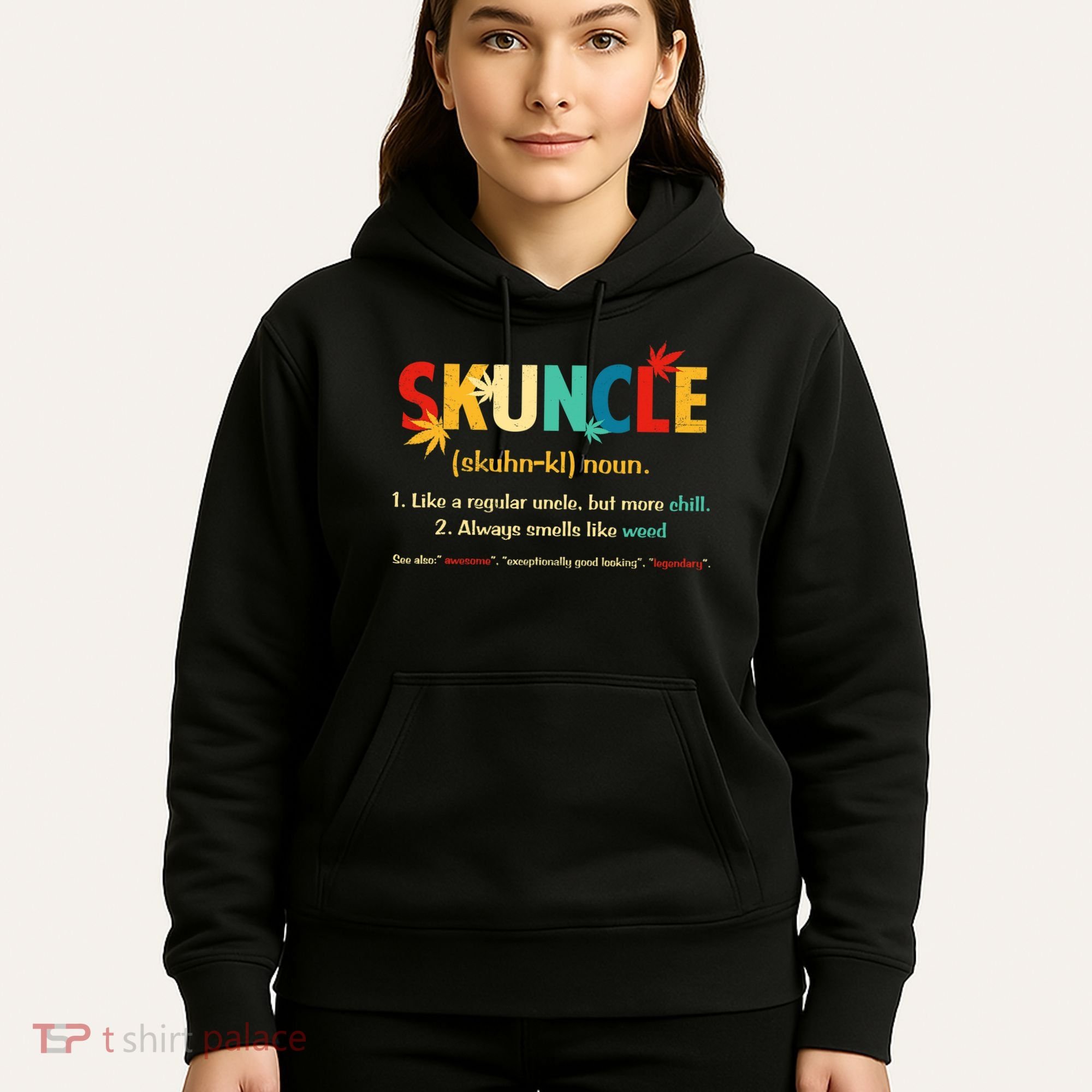 Weed Lover Fun Uncle Weed Smoker Skuncle Marijuana Cannabis Hoodie