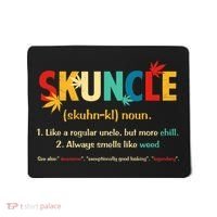 Weed Lover Fun Uncle Weed Smoker Skuncle Marijuana Cannabis Mousepad thumb 0