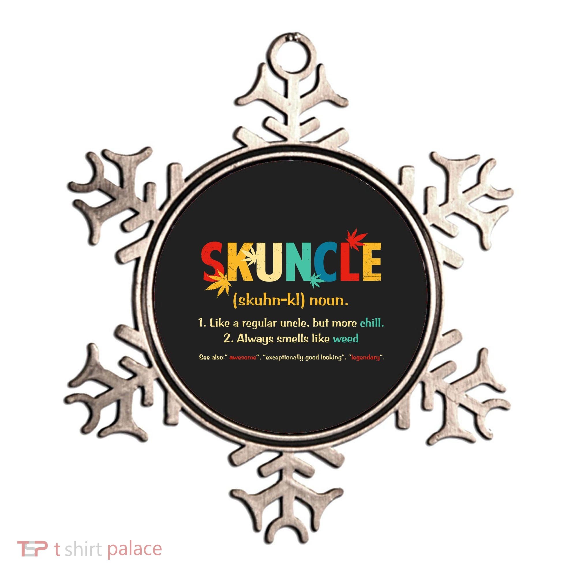 Weed Lover Fun Uncle Weed Smoker Skuncle Marijuana Cannabis Ornament