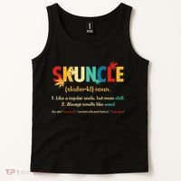 Weed Lover Fun Uncle Weed Smoker Skuncle Marijuana Cannabis Tank Top thumb 2