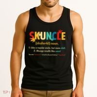 Weed Lover Fun Uncle Weed Smoker Skuncle Marijuana Cannabis Tank Top thumb 3