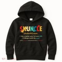 Weed Lover Fun Uncle Weed Smoker Skuncle Marijuana Cannabis Kids Hoodie thumb 0
