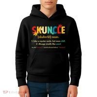Weed Lover Fun Uncle Weed Smoker Skuncle Marijuana Cannabis Kids Hoodie thumb 4