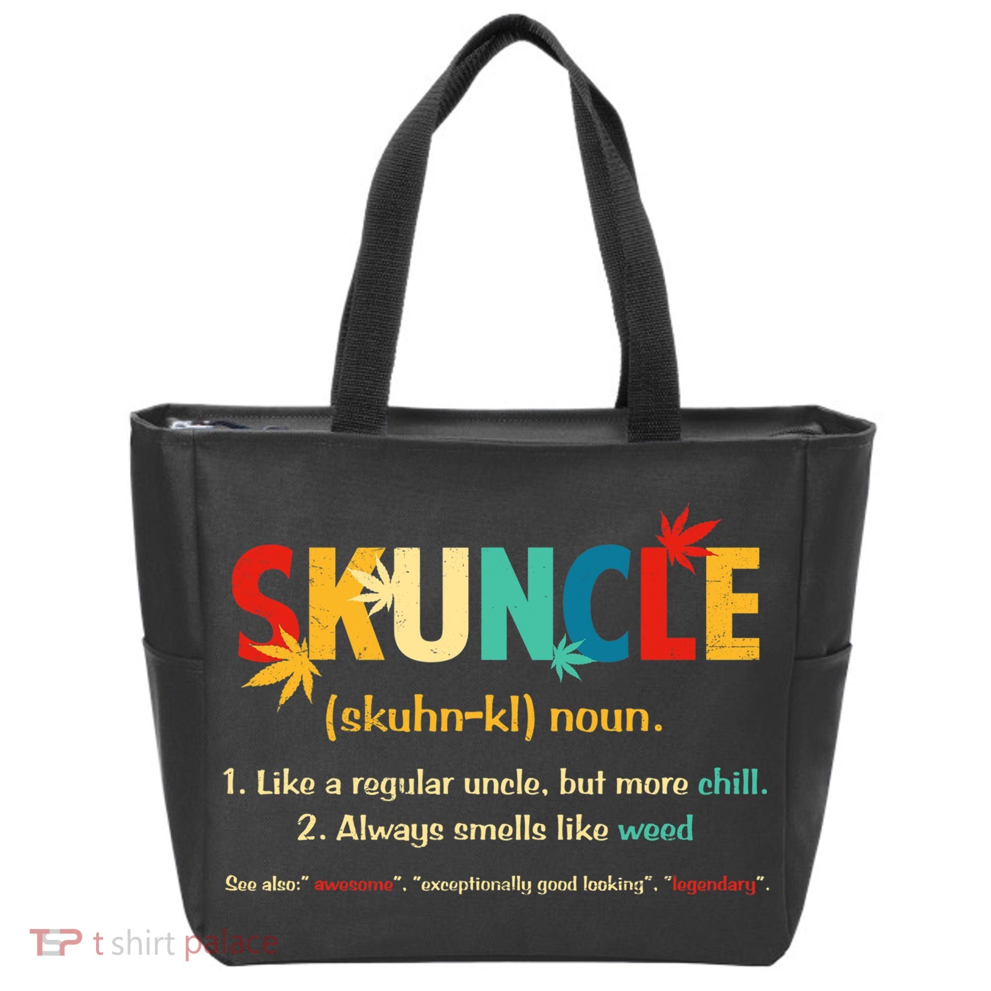 Weed Lover Fun Uncle Weed Smoker Skuncle Marijuana Cannabis Tote Bag