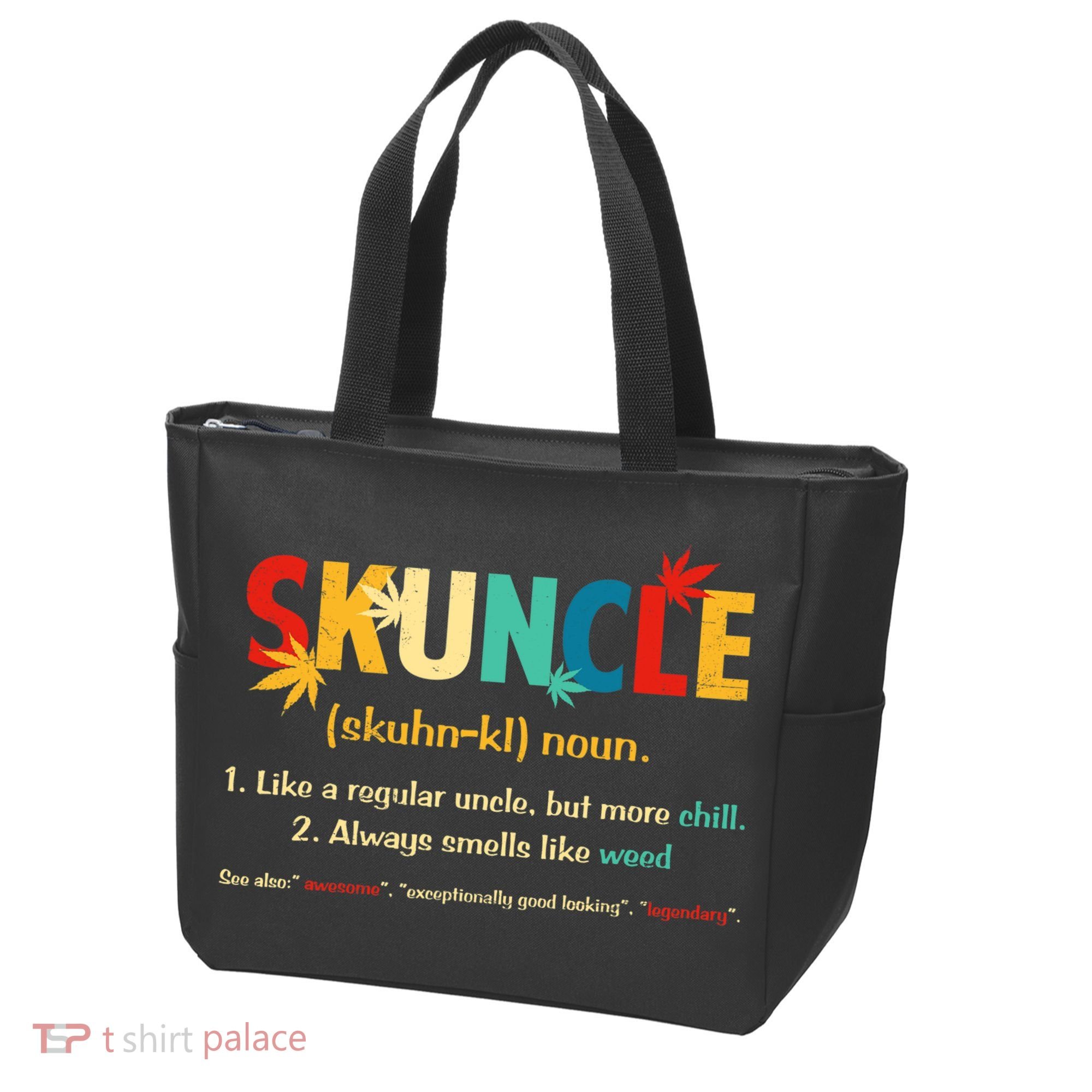 Weed Lover Fun Uncle Weed Smoker Skuncle Marijuana Cannabis Tote Bag