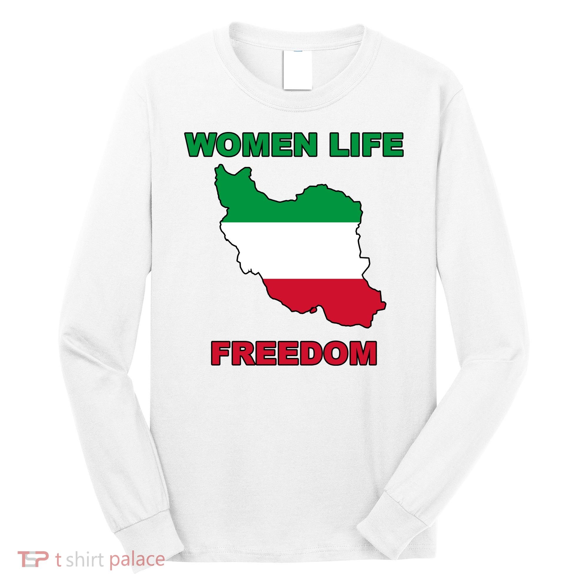 Women Life Freedom Iranian Mahsa Amini Long Sleeve Shirt
