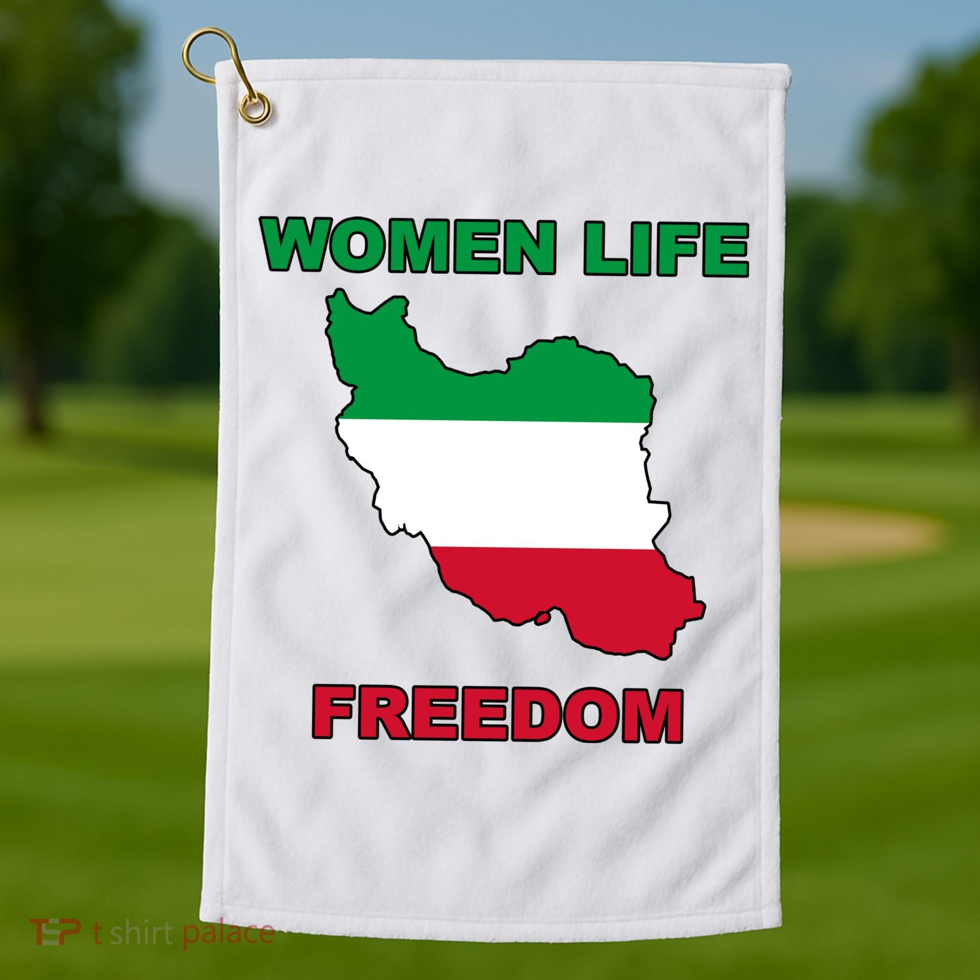 Women Life Freedom Iranian Mahsa Amini Golf Towel