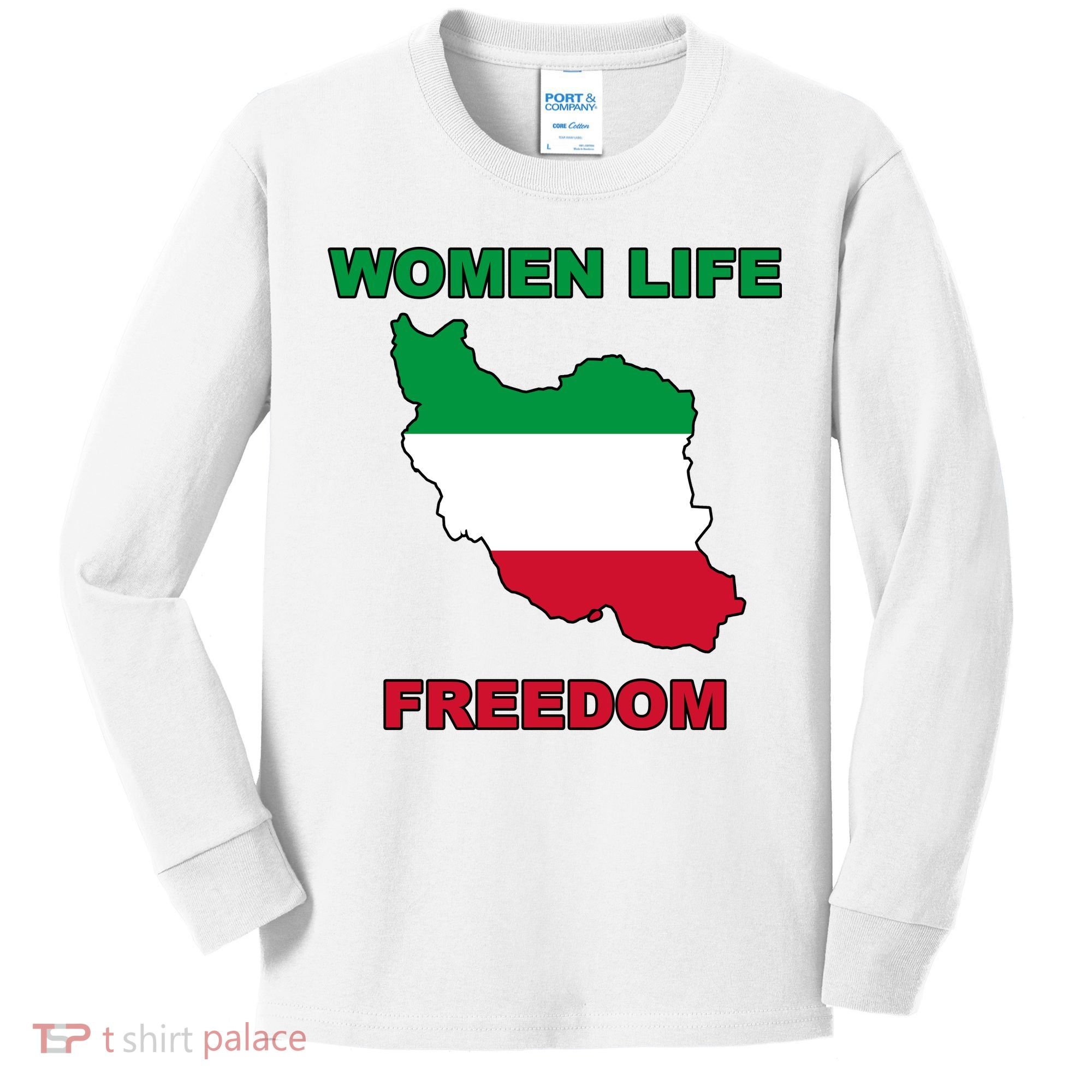Women Life Freedom Iranian Mahsa Amini Kids Long Sleeve Shirt