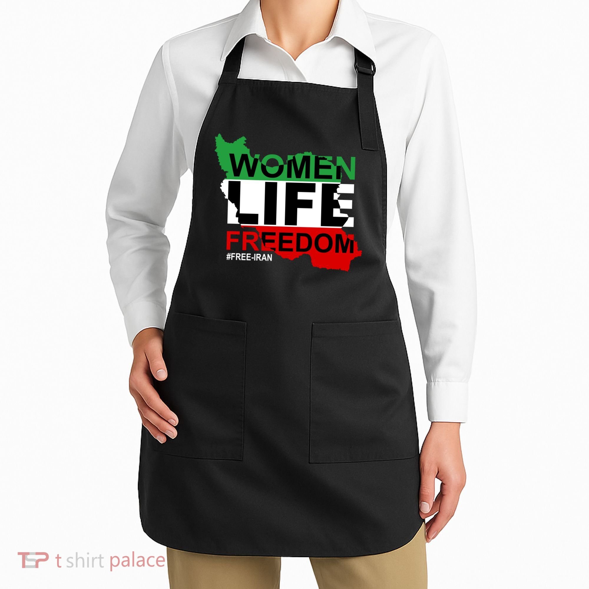 Women Life Freedom Free Iran Apron