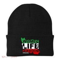 Women Life Freedom Free Iran Beanie thumb 0