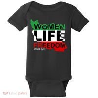 Women Life Freedom Free Iran Baby Bodysuit thumb 0