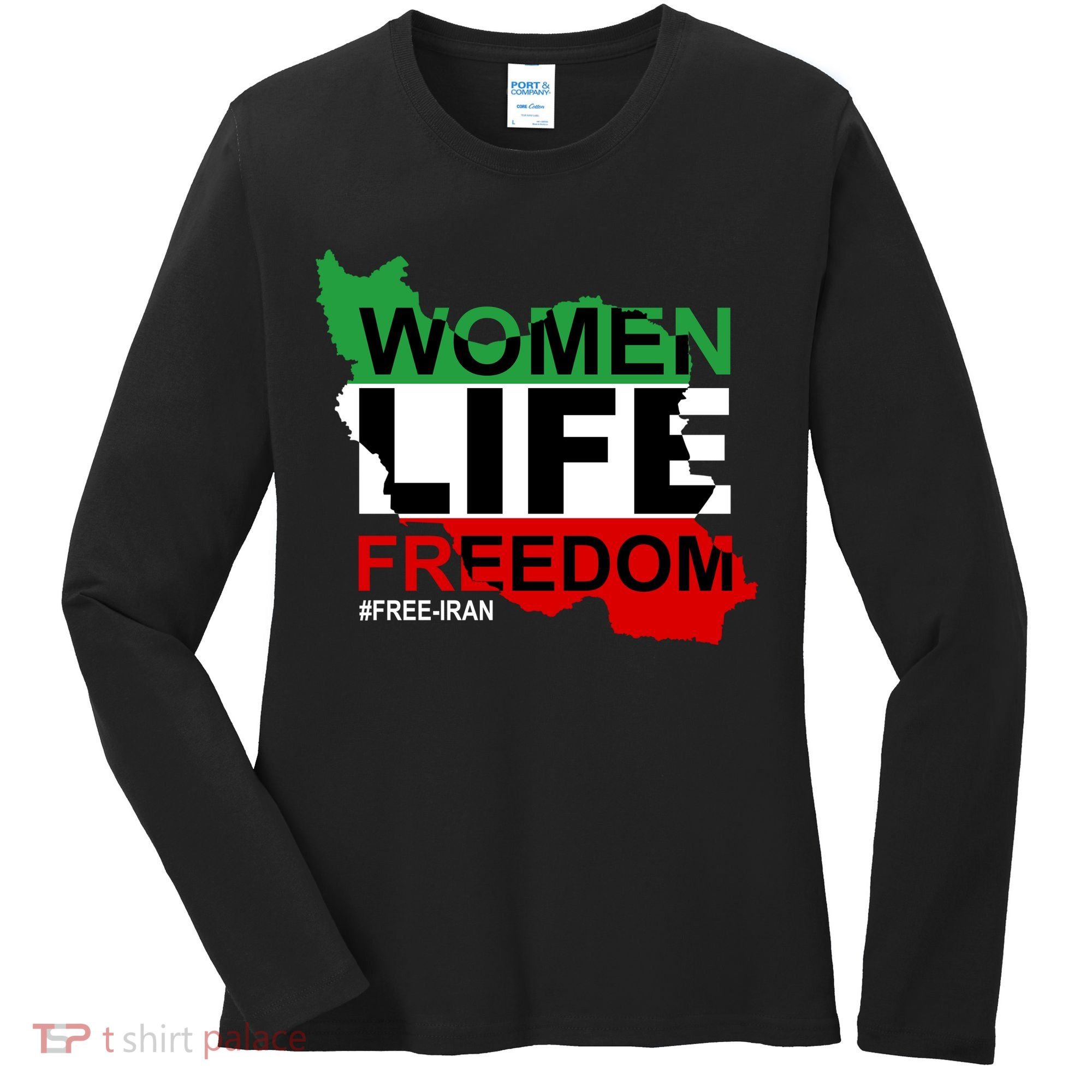 Women Life Freedom Free Iran Women's Long Sleeve Shirt