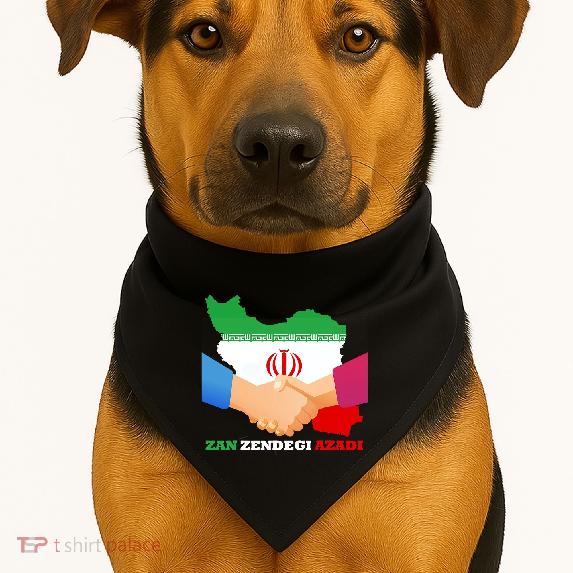 Woman Life Freedom Iran Zan Zendegi Azadi Persian Support USA-Made Doggie Bandana