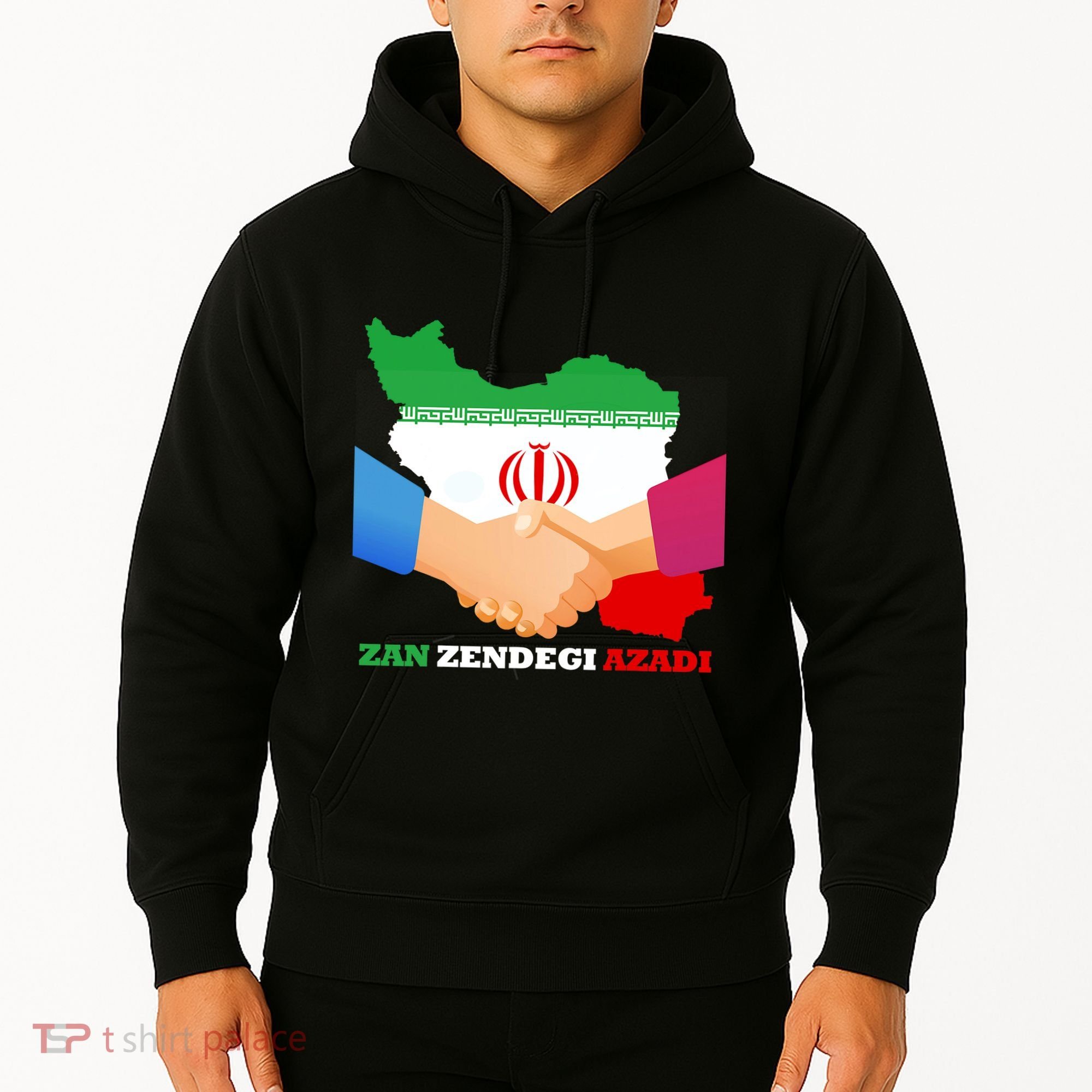 Woman Life Freedom Iran Zan Zendegi Azadi Persian Support Hoodie