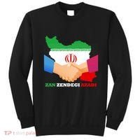 Woman Life Freedom Iran Zan Zendegi Azadi Persian Support Sweatshirt thumb 0