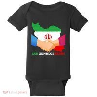 Woman Life Freedom Iran Zan Zendegi Azadi Persian Support Baby Bodysuit thumb 0